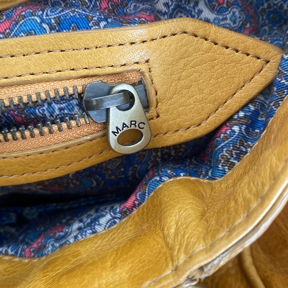 Marc by Marc Jacobs Bag Embossed Leather Satchel Honey Mustard Yellow - Picture 13 of 16